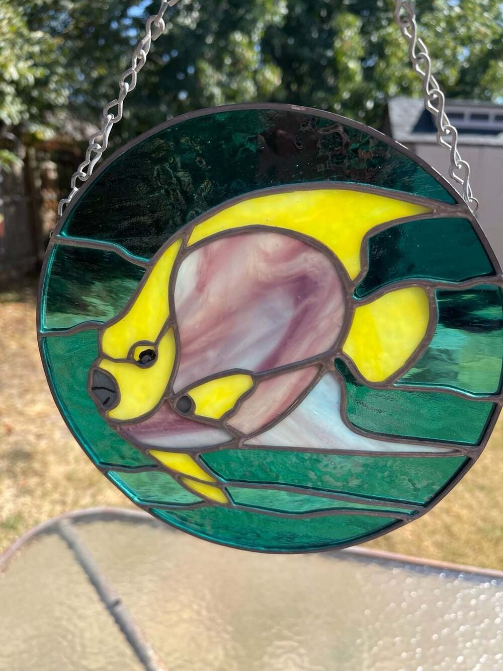 Stained Glass Tropical Fish Suncatcher